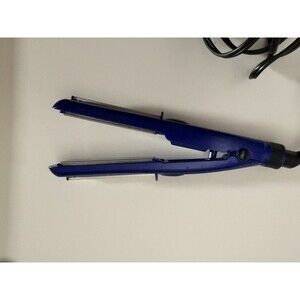 Conair MiniPRO CS56J 1/2" Ceramic Travel Flat Iron Dual Voltage w/Pouch Blue